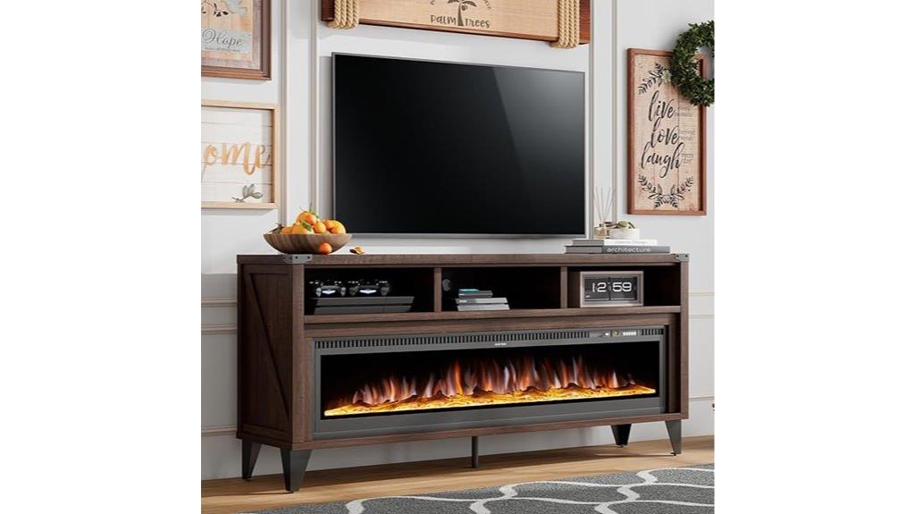 modern fireplace tv stand