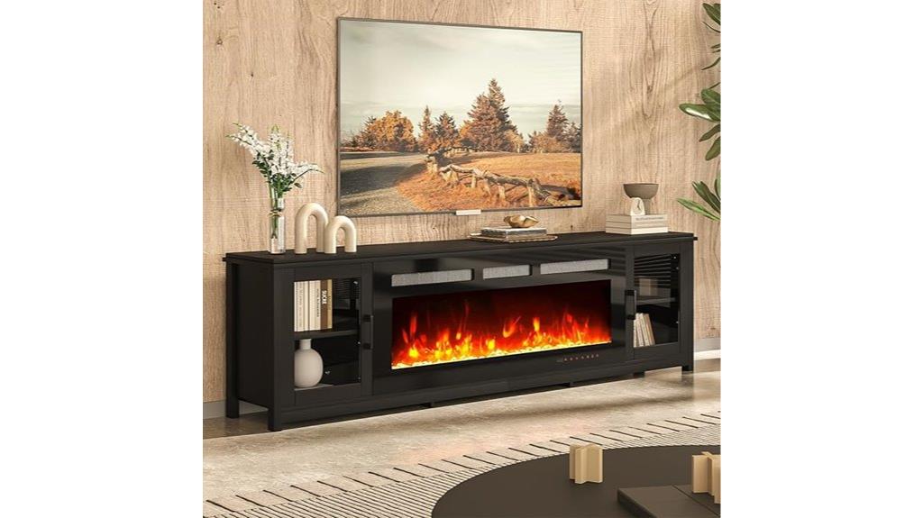 modern fireplace tv stand