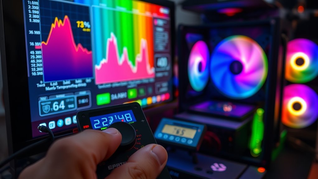 monitor system temperature and load