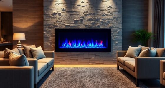 multicolor electric fireplace options