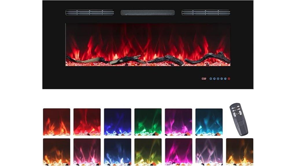 multicolor flame electric insert
