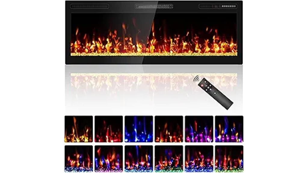 narrow bezel electric fireplace