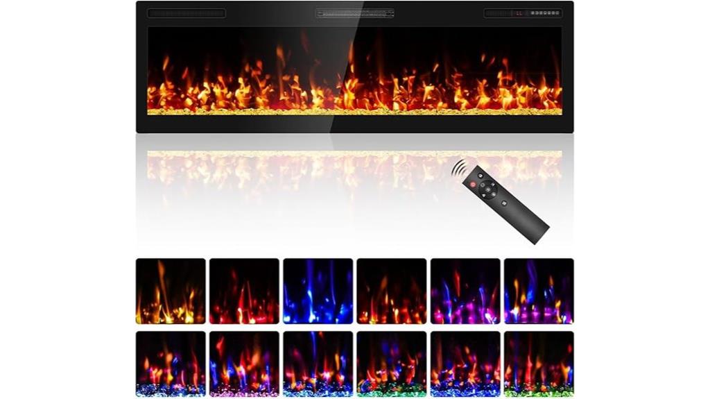 narrow bezel electric fireplace