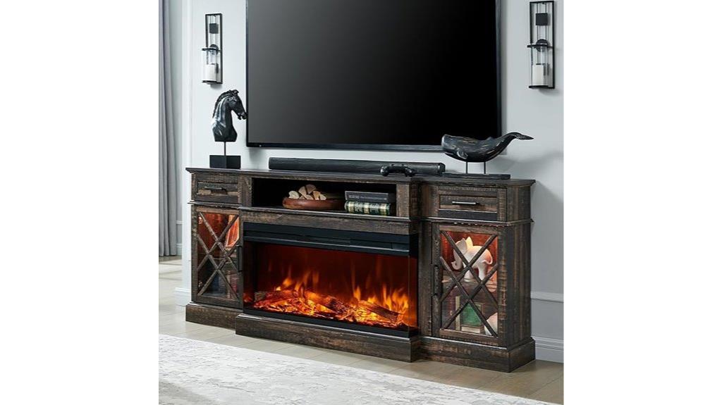 okd 3 sided fireplace stand