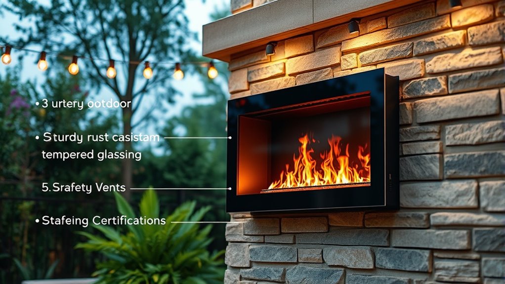 outdoor fireplace safety features