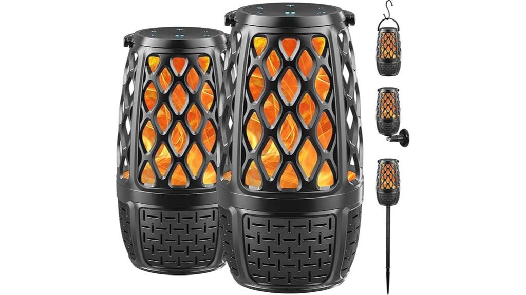 outdoor flame light speakers