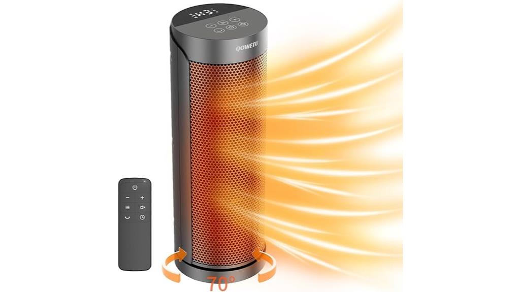 portable 17 inch oscillating heater
