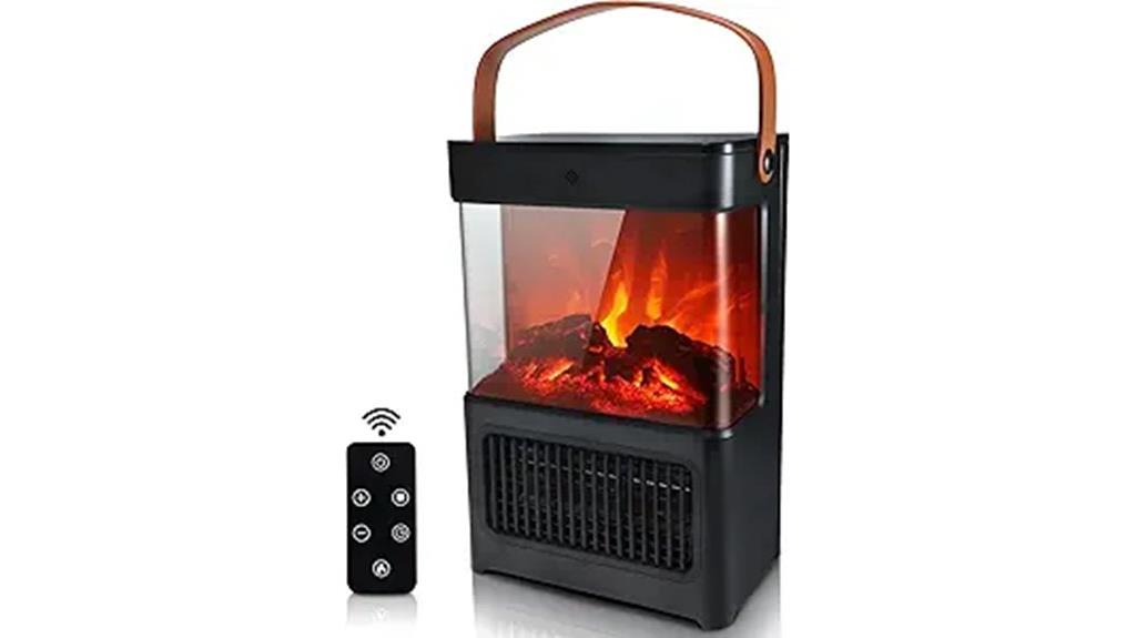 portable electric heater with remote