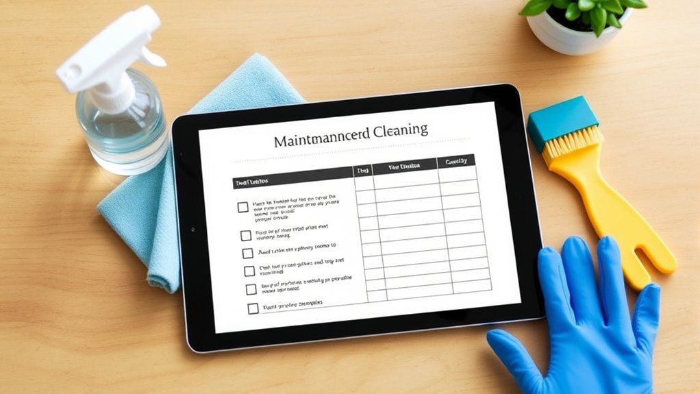 practical maintenance and cleaning checklist