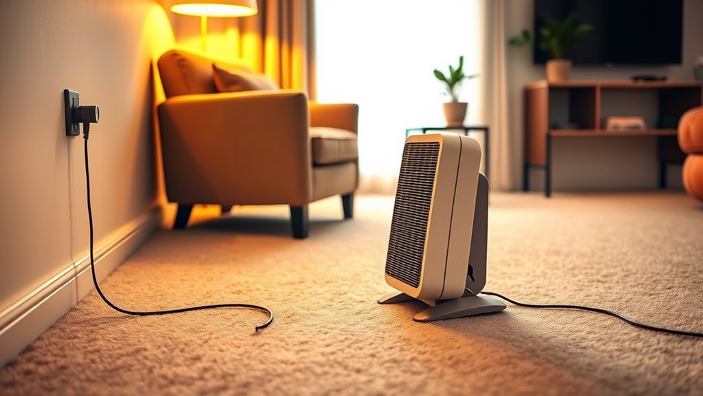 proper heater cord placement