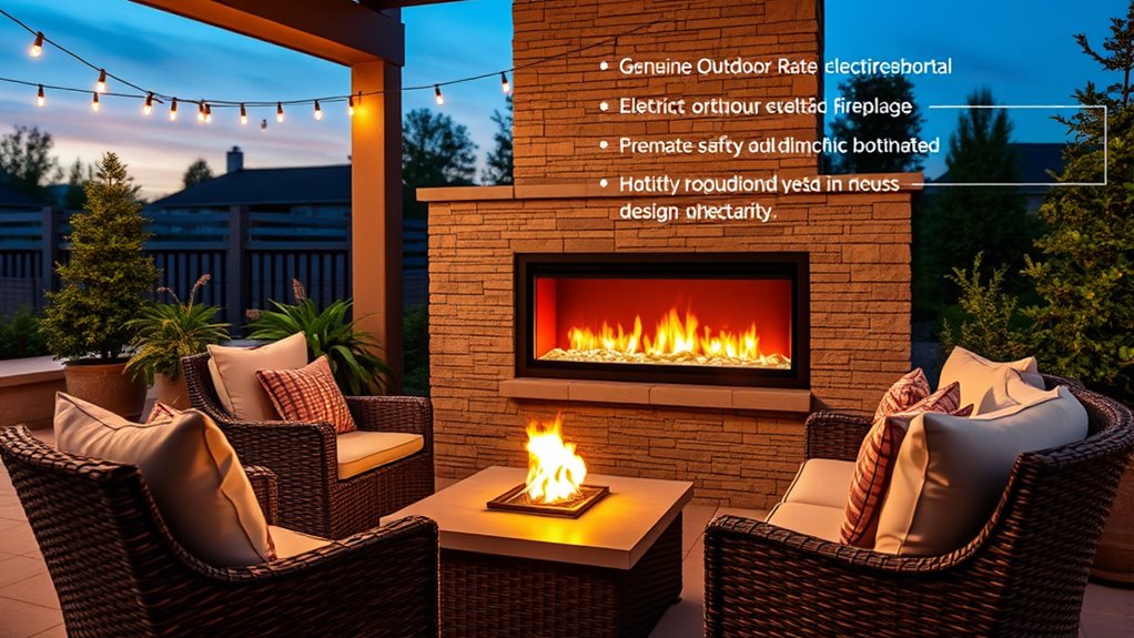 quality outdoor electric fireplaces