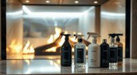 quiet fireplace glass cleaners