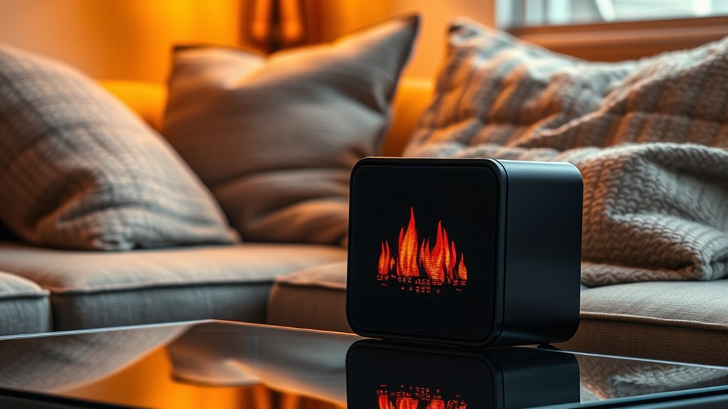 realistic flame sound speakers