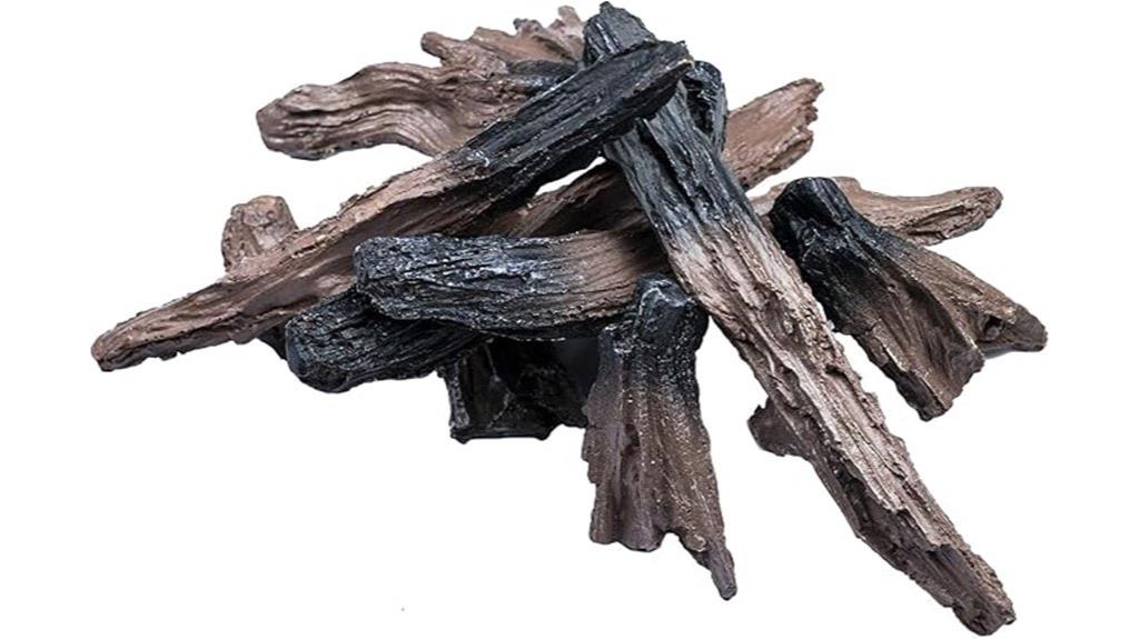 realistic resin fireplace logs