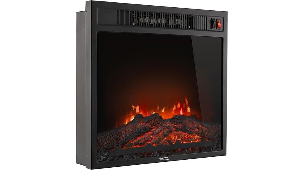 recessed electric fireplace