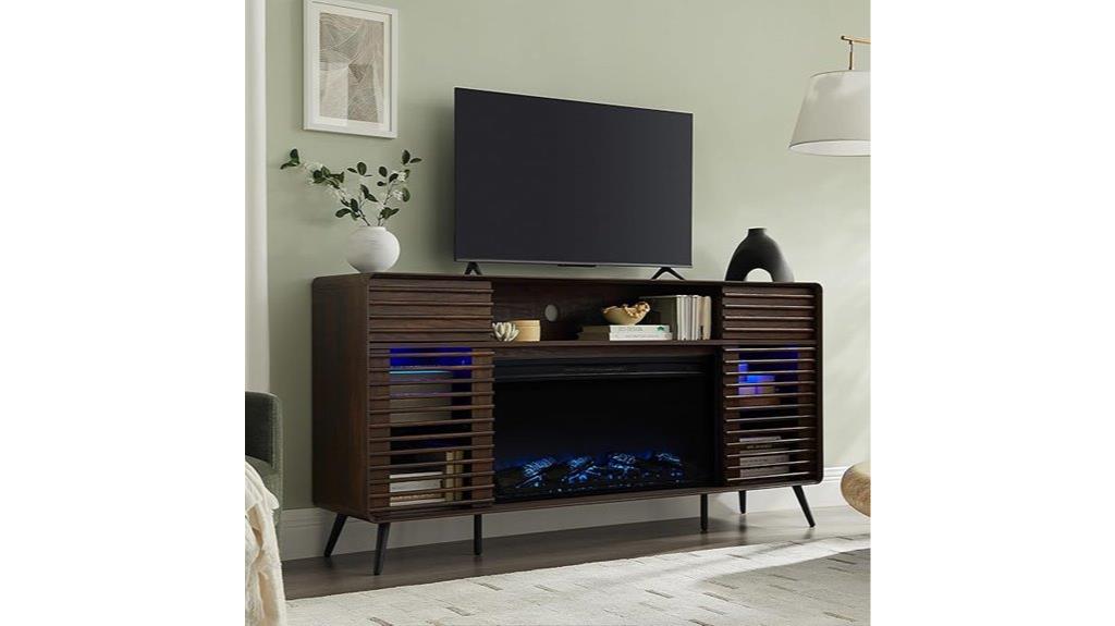 red lemon fireplace stand