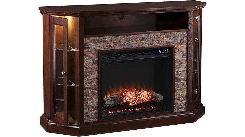 redden faux stone fireplace