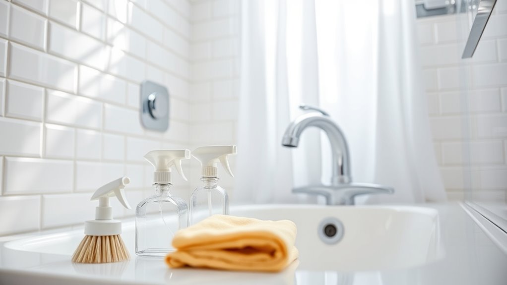regular bathroom cleaning routine