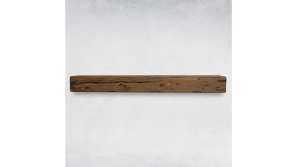 rustic fireplace mantel shelf
