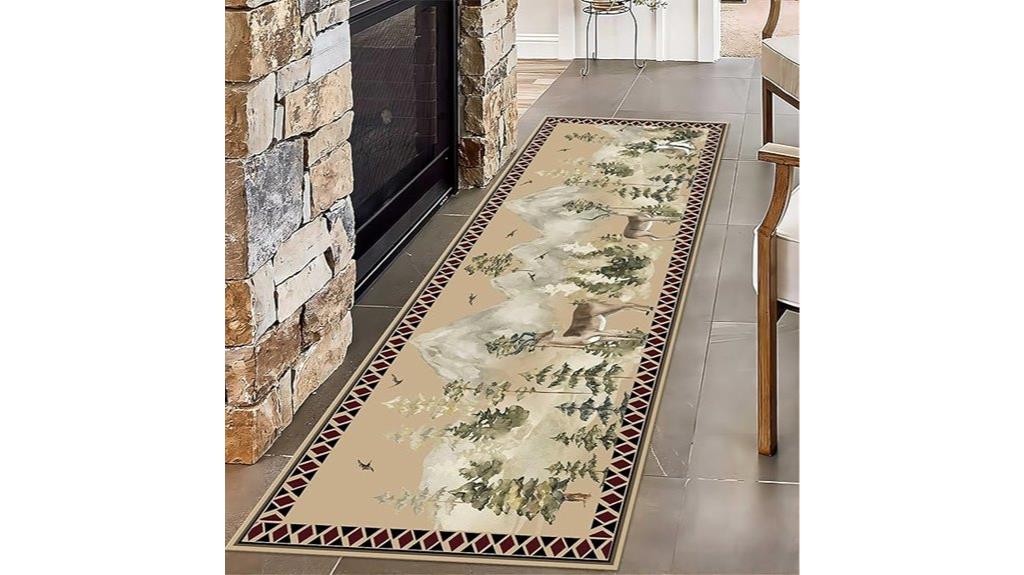 rustic lodge bathroom rug