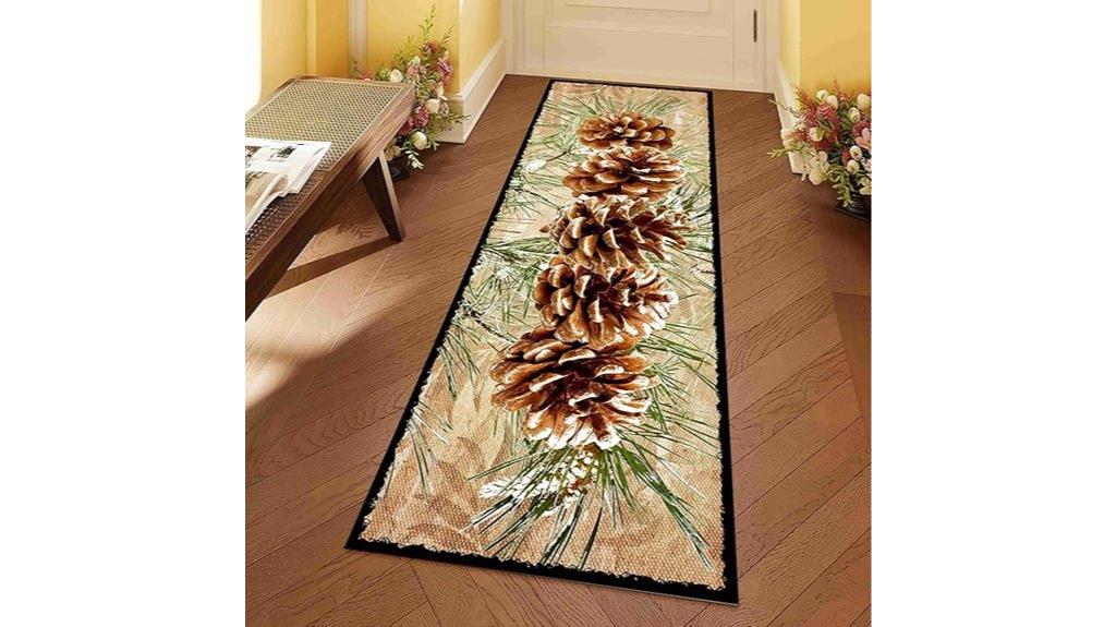 rustic pine cone runner