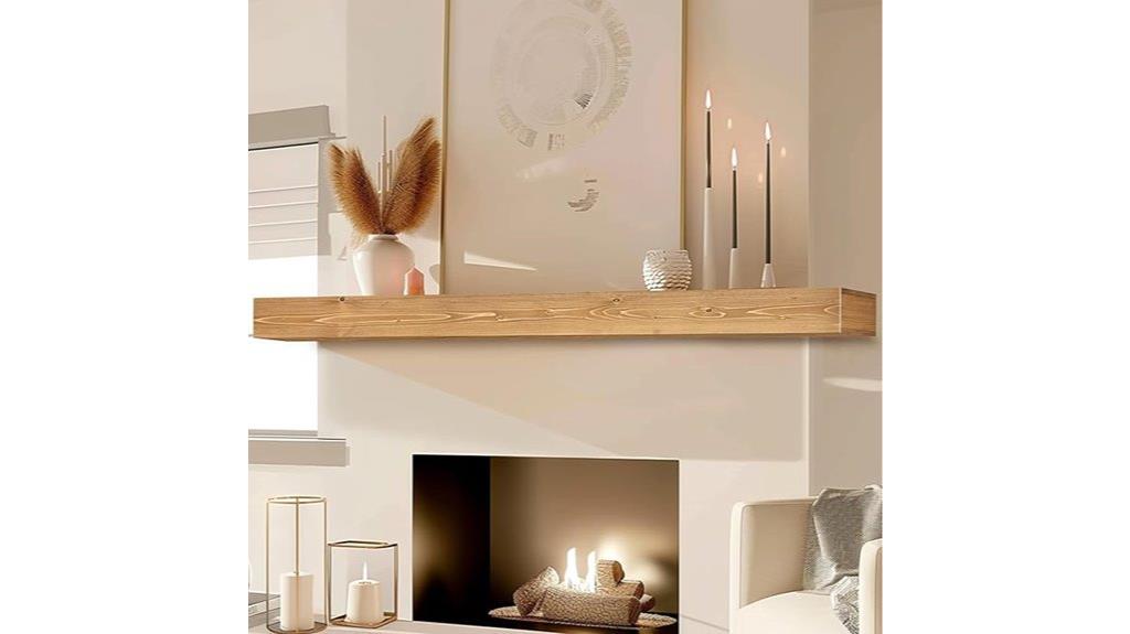 rustic solid wood mantel