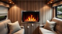rv electric fireplace options