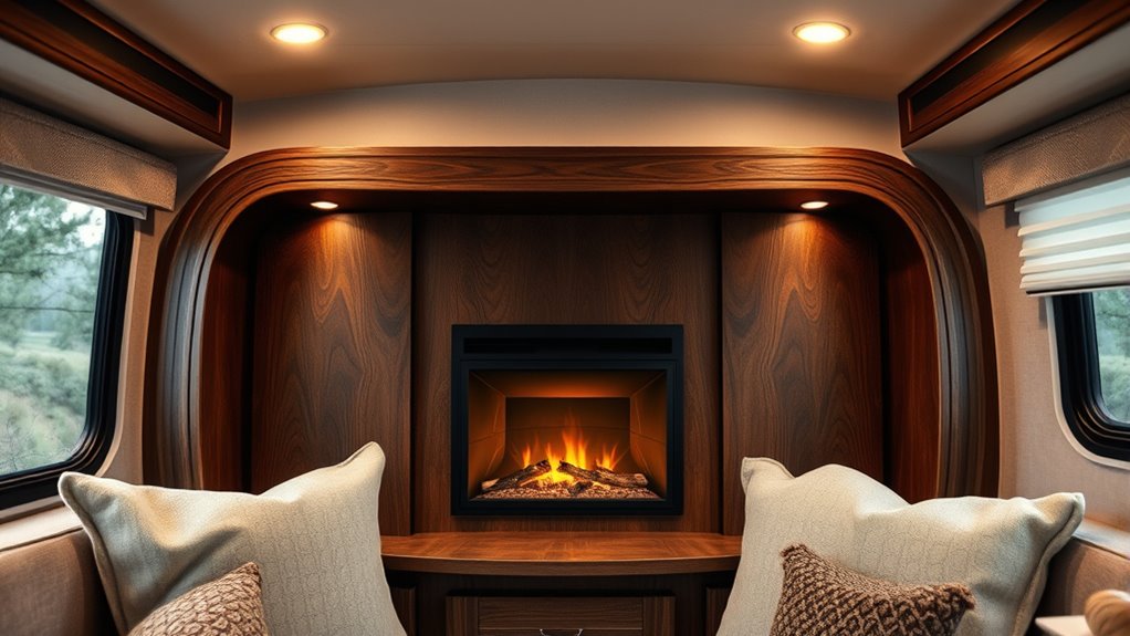 rv fireplace surround considerations