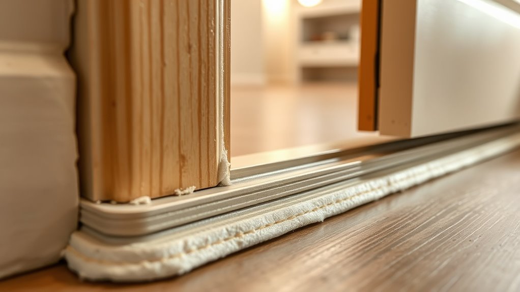 seal gaps with weatherstripping