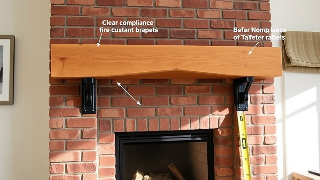secure code compliant mantel installation