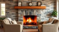 serene cozy fireplace mantels