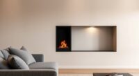 sleek narrow fireplace frames
