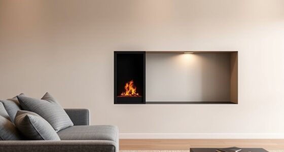 sleek narrow fireplace frames