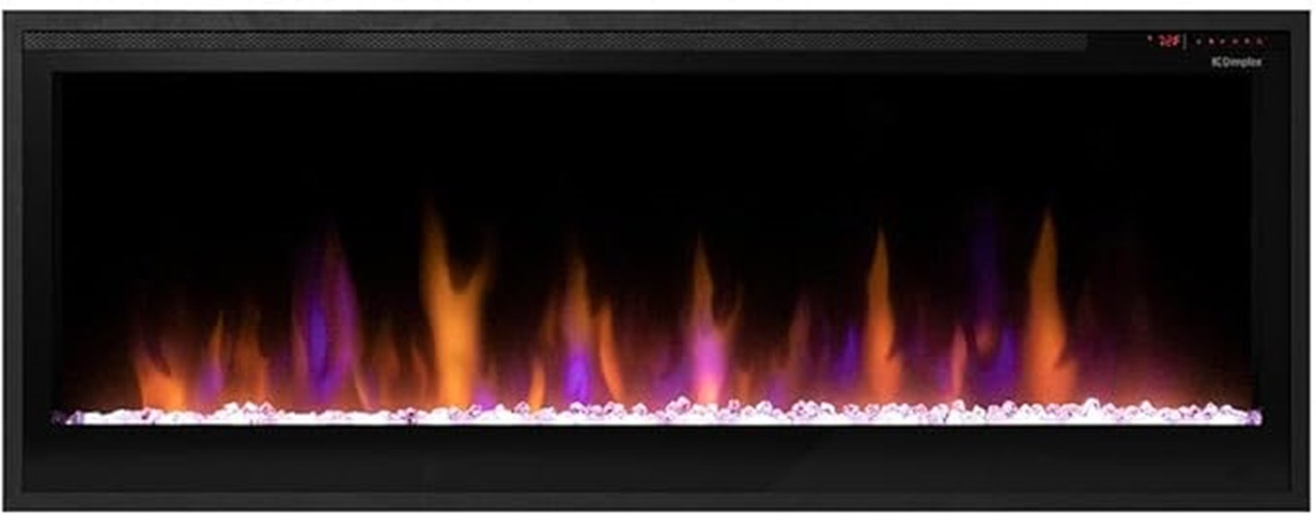 slim 50 inch electric fireplace