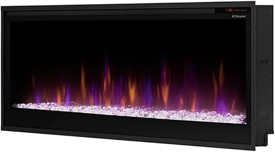 slim 60 inch electric fireplace