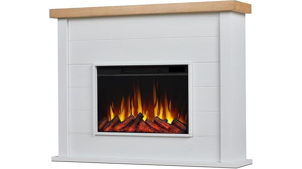 slim electric fireplace mantel