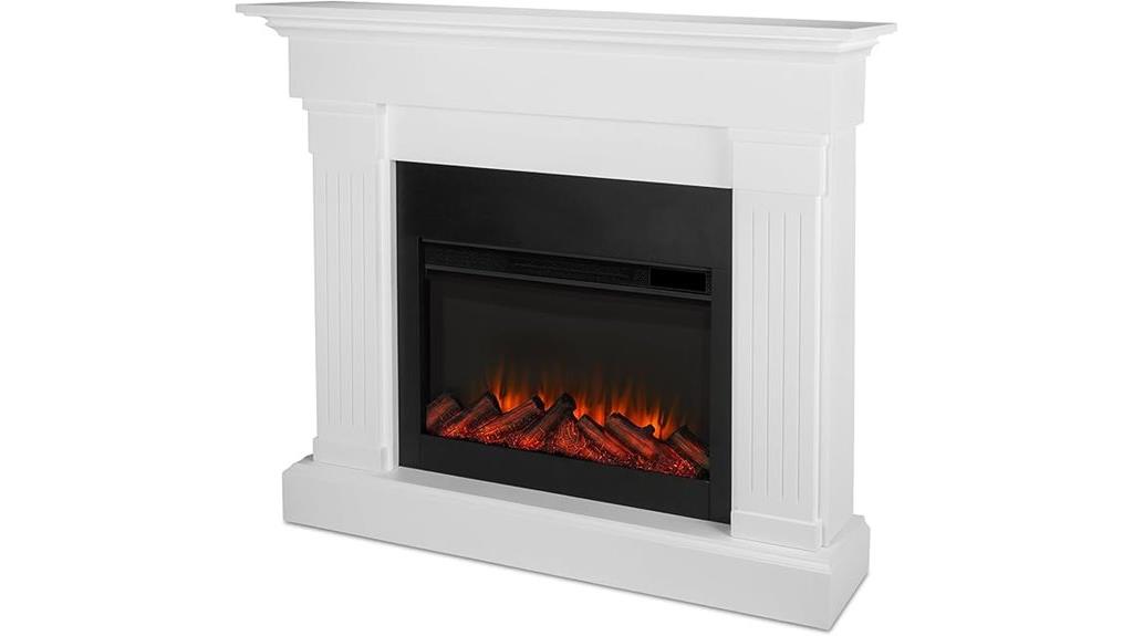 slim electric fireplace mantel