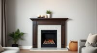 slim fireplace mantel designs