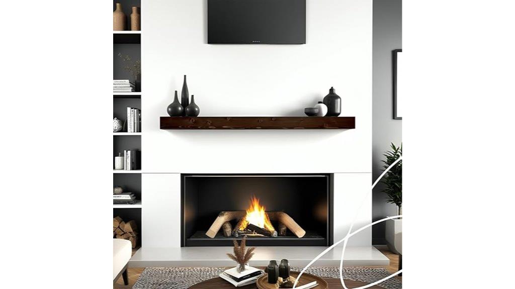 solid wood mantel shelf