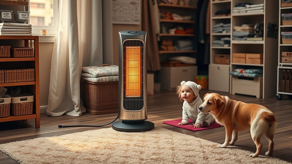 store heaters safely properly