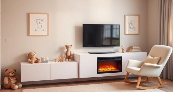 stylish nursery fireplace options