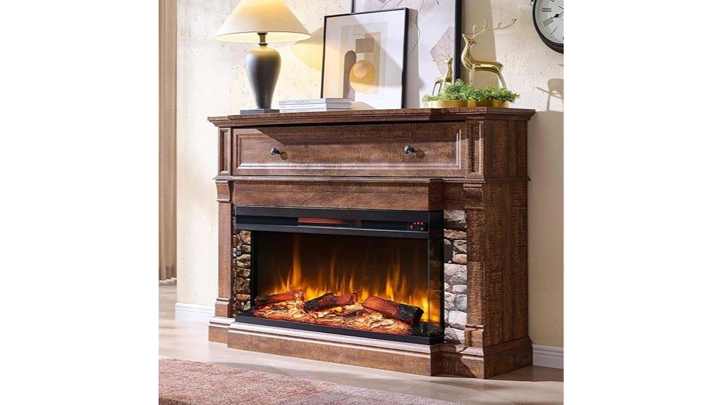 three sided glass fireplace