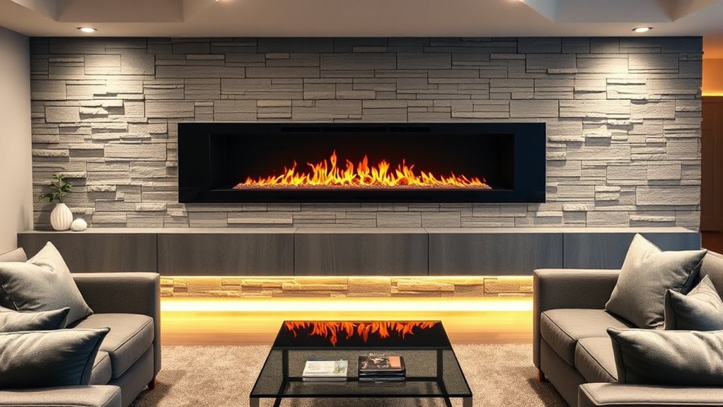 top basement electric fireplaces