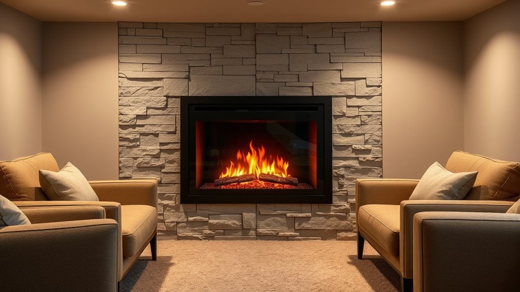 top basement electric fireplaces