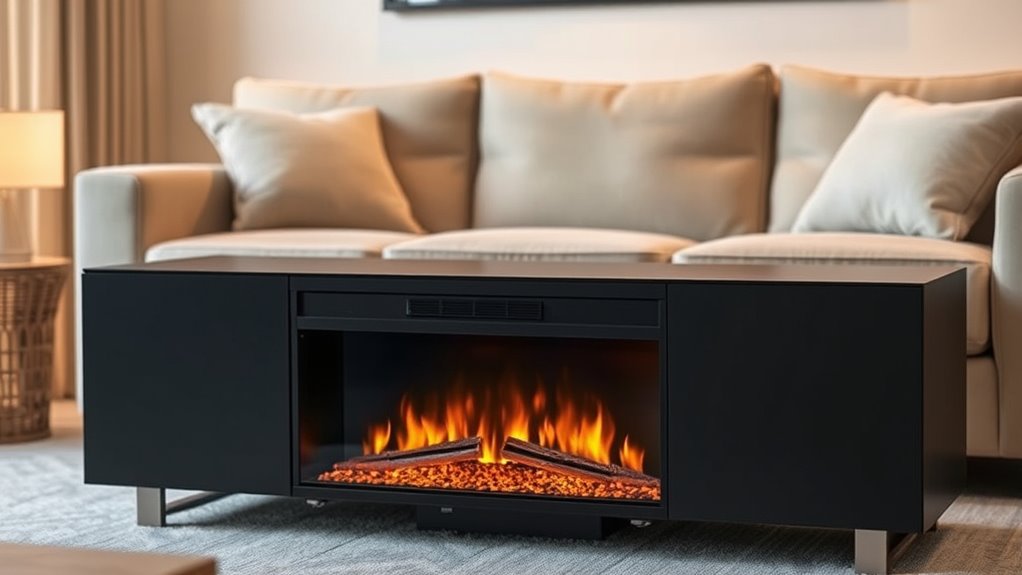 top media console fireplaces