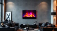 top multi color wall fireplaces