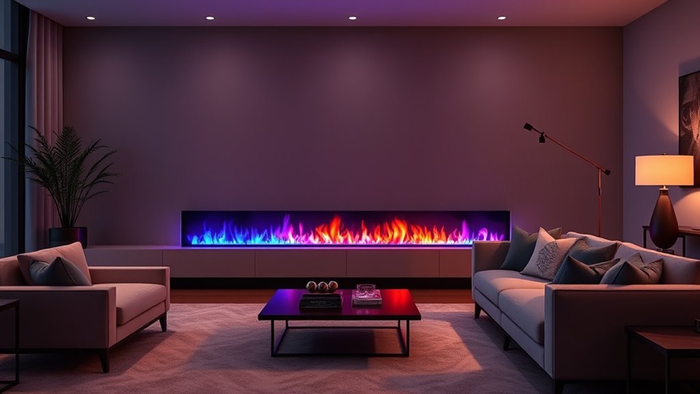 top multicolor electric fireplaces