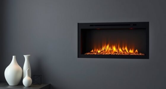 top narrow electric fireplaces