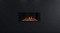 top narrow wall mounted fireplaces