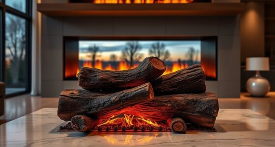 top r w flame log sets